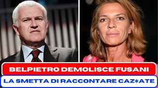 BELPIETRO E UNA FURIA CON CLAUDIA FUSANI quotLEI DICE COSE SENZA SENSO ALMENO STIA ZITTAquot [upl. by Alahs]