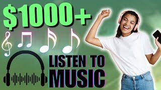 Get Paid 1000 Listening To Music  Make Money Online 2024 [upl. by Alegre]