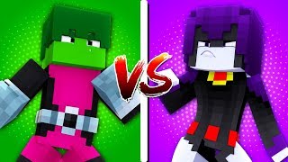 CASA MUTANO vs CASA RAVENA  Minecraft Casa vs Casa [upl. by Skcirdnek]