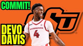 COMMIT Devo Davis commits to Oklahoma State [upl. by Aicatsue]