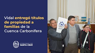 Cristian Mansilla  Entrega de títulos de propiedad a familias de la Cuenca Carbonífera [upl. by Mellisa]