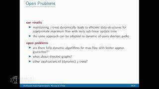 On Dynamic Graph Approximations The case of jTrees [upl. by Brenan]