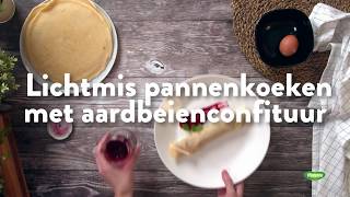 Lichtmis pannenkoeken met aardbeienconfituur So Fruit [upl. by Morganica]