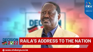 Raila Odinga Rejects Presidential Results  FULL SPEECH [upl. by Layod]