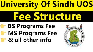 University of Sindh UOS Fee Structure 2024 BS MS PhD Programs [upl. by Ahsienot]