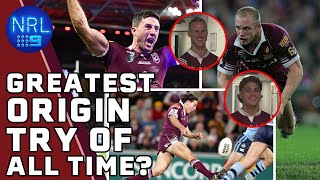 QLD Maroons reveal what Origin try they think is the GREATEST of alltime  NRL on Nine [upl. by Samaria212]