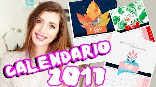 CALENDARIO 2017 DESCARGABLE gratis  PROPÓSITOS AÑO NUEVO [upl. by Barhos]