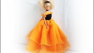 Elegant prom Barbie dress  5Minute Dress [upl. by Annawek896]