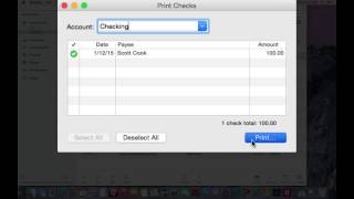 Printing Checks in Quicken 2015 [upl. by Lorry489]