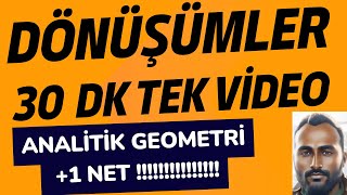 Dönüşümler Analitik Geometri TÜM FORMÜLLER KONU ANLATIM TEK VİDEO  Yansımalar Simetri Öteleme [upl. by Okomot]