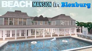 BUILDING A BEACH MANSION IN BLOXBURG [upl. by Abie354]