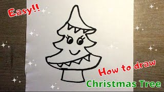 ★ SCHATTIGE KAWAII KERSTBOOM TEKENEN MAKKELIJK ★ Leren tekenen hoe teken je een kerstboom [upl. by Elik]