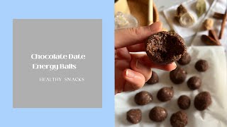 Chocolate Energy Balls  Healthy Snacks  Quick amp Easy Snack Recipe [upl. by Millisent]