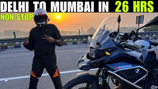 DELHI TO MUMBAI 1400 KMS NONSTOP IN 26 HOURS FOR BEST VADAPAV  UPMPMAHARASHTRA  BMW F850 GSA [upl. by Orlan443]