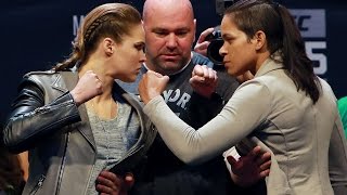 UFC 207 Ronda Rousey vs Amanda Nunes Staredown [upl. by Notlrahc]