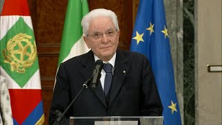 Quirinale Mattarella dopo la rielezione quotGrazie per fiducia accetto per responsabilitàquot [upl. by Araihc]