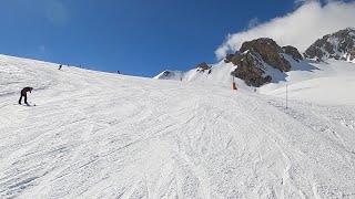 Would you call this a BLUE run  my 10 year old son was amazed Tignes Apr 2023 [upl. by Opportina]