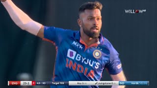 Hardik Pandya 4 wickets vs England  1st T20I  England vs India [upl. by Willetta]