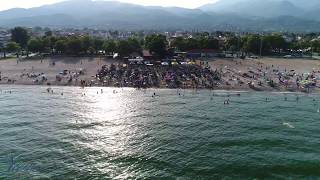 Sabanis Live 2017  Aerial Video  Versus Beach Bar Asprovalta [upl. by Lydon954]