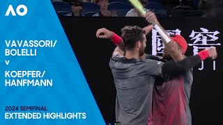 BolelliVavassori v HanfmannKoepfer Extended Highlights  Australian Open 2024 Semifinal [upl. by Sheridan]