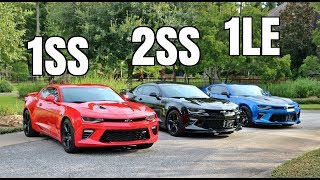 2017 Camaro 1SS vs 2SS vs 1LE [upl. by Tristas654]