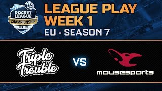 RLCS League Play Week 1  Triple Trouble vs Mousesports [upl. by Noskcaj]