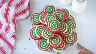 Eggless Christmas Pinwheel Cookies  Eggless Swirl Cookies [upl. by Wharton]