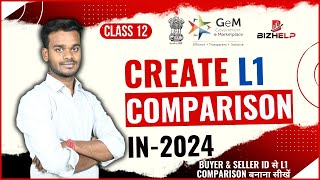 how to create L1 link in gem portal in 2024  New Process L1 comparison  GeM Training Class 12 [upl. by Yslek]