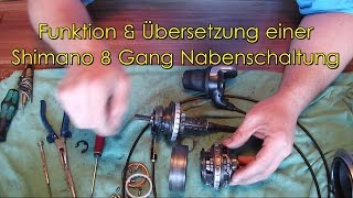 Shimano Nexus 8 Gang  Alfine 8 Gang Service amp Funktion [upl. by Dahl]