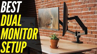 Best Dual Monitor Setup 2021  Clamp On Desk Mount [upl. by Verras]