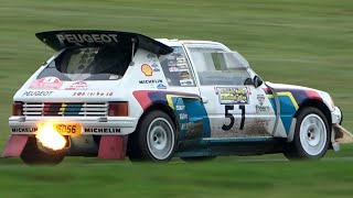 Peugeot 205 T16 EVO 2 Group B FLAMES amp PURE SOUND [upl. by Lesli50]