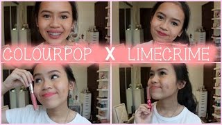 COLOURPOP x LIMECRIME  LIP SWATCHES [upl. by Leipzig]