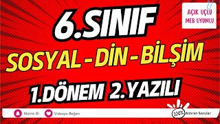 6 Sınıf Bilişim Din Sosyal 1 Dönem 2 Yazılı Örneği ve Konu Anlatımı [upl. by Atel]