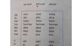 Personliga possessiva pronomen SFI kurs A B C D [upl. by Bachman159]