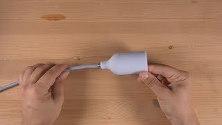 How to assemble a silicone E27 lamp holder for pendant or wall lamp [upl. by Yntruoc]