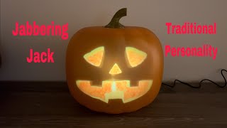 ‘Jabbering Jack’ Animated Pumpkin all Traditional Personality phrases [upl. by Soirtemed]