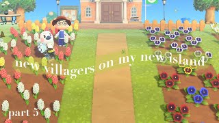 continuing on my new island with new villagers part 5  animal crossing new horizons [upl. by Annaehr929]