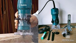 Improve your woodworking skills with MAKITA 3709 Trimmer UnboxingTest [upl. by Ynaiffit]