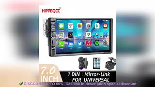 ✔️HIPPBQCC 7 Inch 1 Din Car Radio MP5 Multimedia Player Touch Screen FM ISO P [upl. by Farrar]