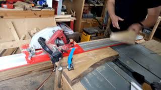 Prowadnica uniwersalna piły einhell Yato yt36990szyna festool dewalt makita woodworking [upl. by Ainedrag]