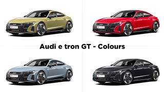 New AUDI eTron GT COLOURS  Comparison [upl. by Anitrak]