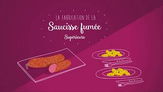 La fabrication de la saucisse fumée supérieure [upl. by Ardnuassak206]