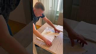 Folding clothes homehacks tipsyoutube foldingclothes folding homeorganization [upl. by Valenba442]