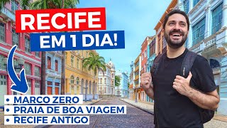 RECIFE EM 1 DIA O Que Fazer no Recife Antigo Praia de Boa Viagem Marco Zero Passeios Onde Ficar [upl. by Beitris786]