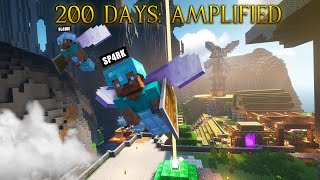 We Survived 200 Days in an Amplified World in Minecraft Hardcore [upl. by Imerej]