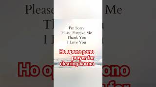 Ho opono pono prayer for clearing karma short video [upl. by Enilorak]