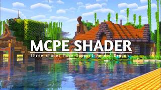 TOP 3 SHADER MCPE 121  MCPE SHADER  SUPPORT RENDER DRAGON amp REALISTIC SHADER [upl. by Lanrev]