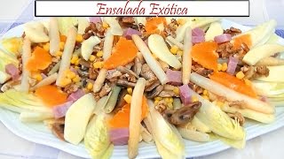 Ensalada Exótica  Receta de Cocina en Familia [upl. by Halsey553]