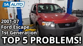 Top 5 Problems Ford Escape SUV 1st Generation 200107 [upl. by Wanonah]