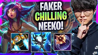 FAKER CHILLING WITH NEEKO MID  T1 Faker Plays Neeko Mid vs Leblanc  Season 2024 [upl. by Hafinah]